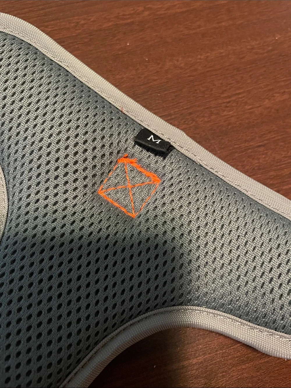 THINKPET No-Pull Dog Harness size M Orange Gray